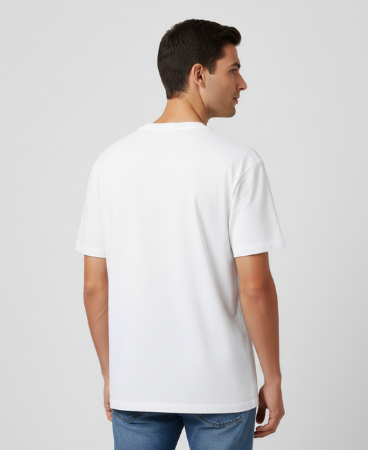 Unisex Oversize Basic Bisiklet Yaka Tişört