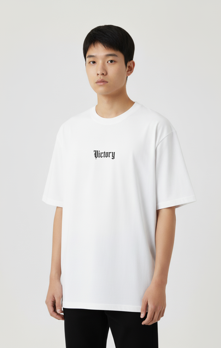 Unisex Oversize Bisiklet Yaka Tişört – Boxing Tasarım