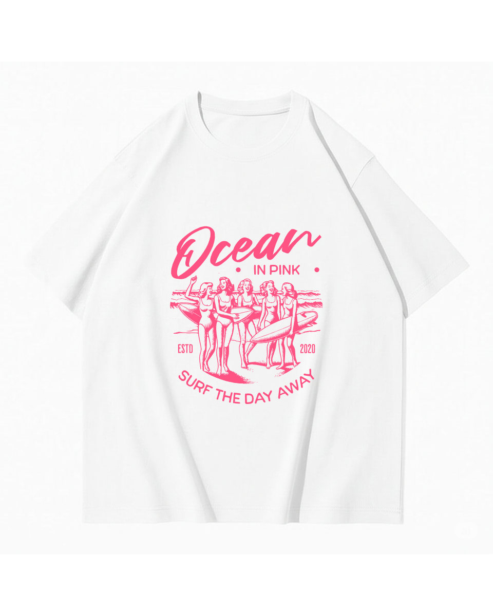 Unisex Ocen In Pink T-Shirt