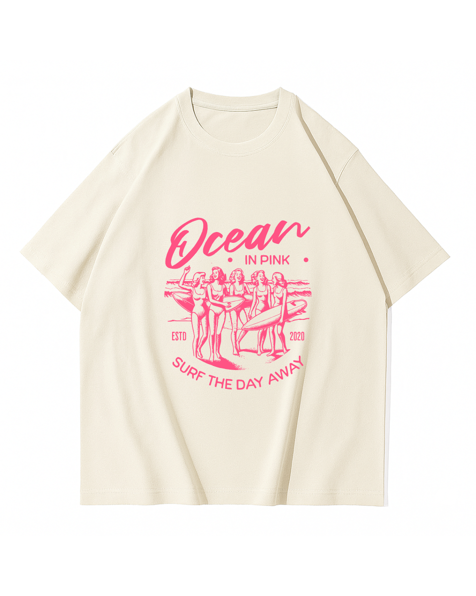 Unisex Ocen In Pink T-Shirt