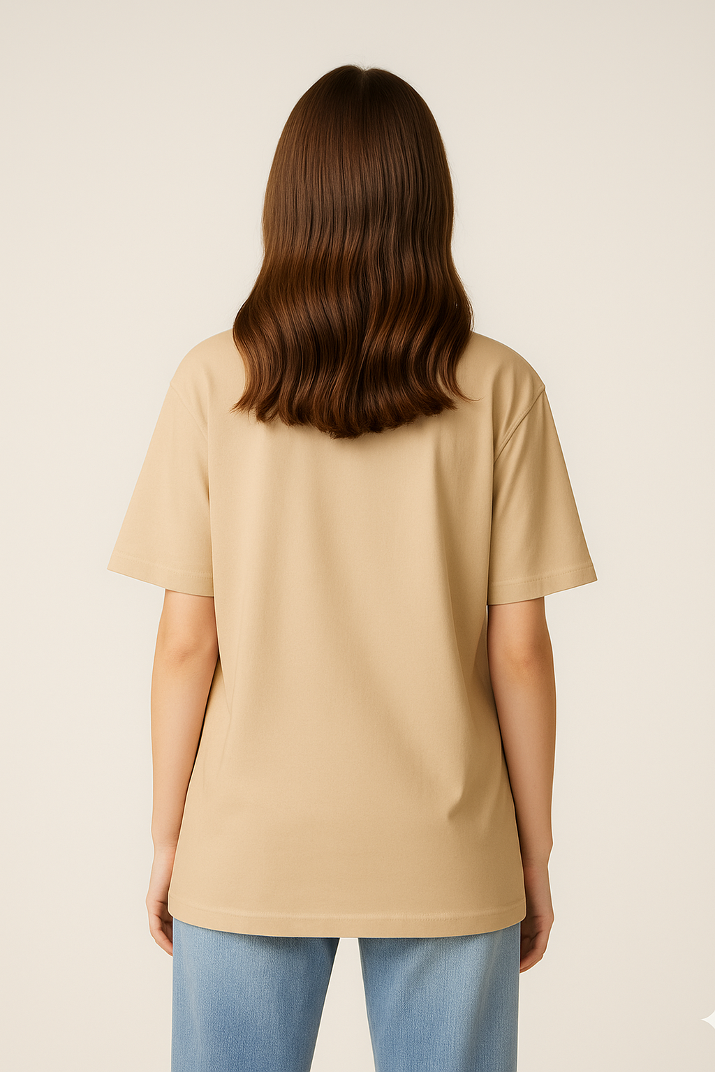 Unisex Oversize Bisiklet Yaka Tişört - ‘Eternally Devoted’ Tasarım