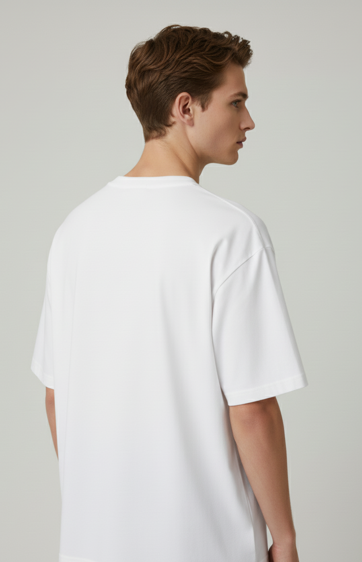 Unisex Oversize Bisiklet Yaka Tişört – ‘I’m Not Weird’ Tasarım