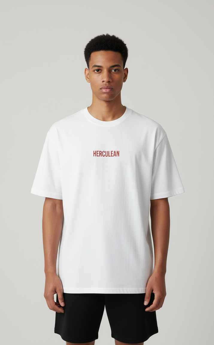 Unisex Oversize Bisiklet Yaka Tişört – Bodybuilder Tasarım