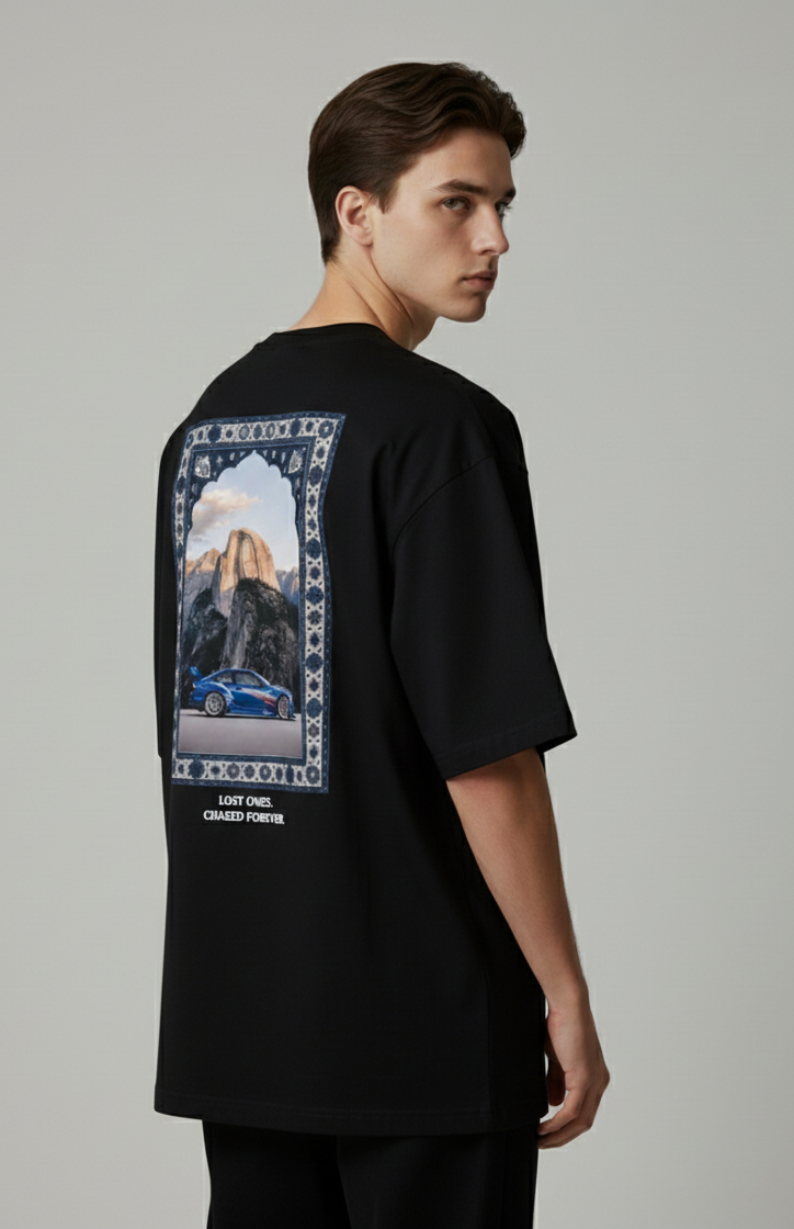 Unisex Oversize Bisiklet Yaka Tişört – BMW M3 GTR Tasarım