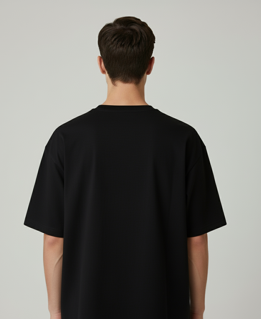 Unisex Oversize Bisiklet Yaka Tişört – ‘Anxiety’ Tasarım