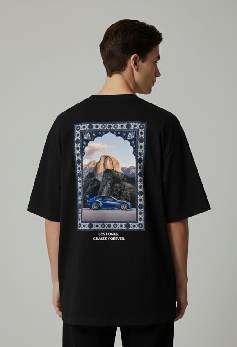 Unisex Oversize Bisiklet Yaka Tişört – BMW M3 GTR Tasarım