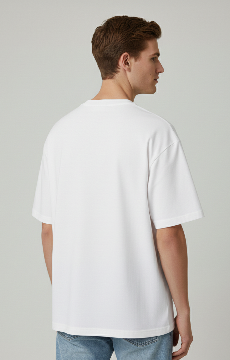 Unisex Oversize Bisiklet Yaka Tişört – ‘Fishing Club’ Tasarım