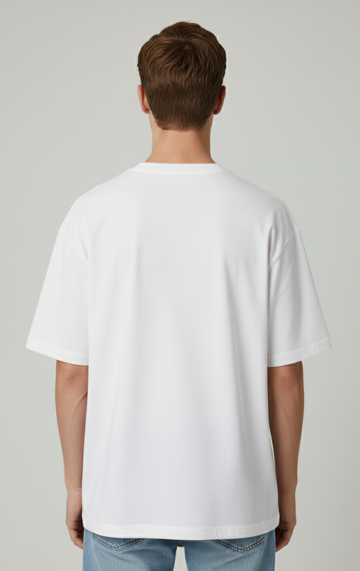 Unisex Oversize Bisiklet Yaka Tişört – ‘Fishing Club’ Tasarım