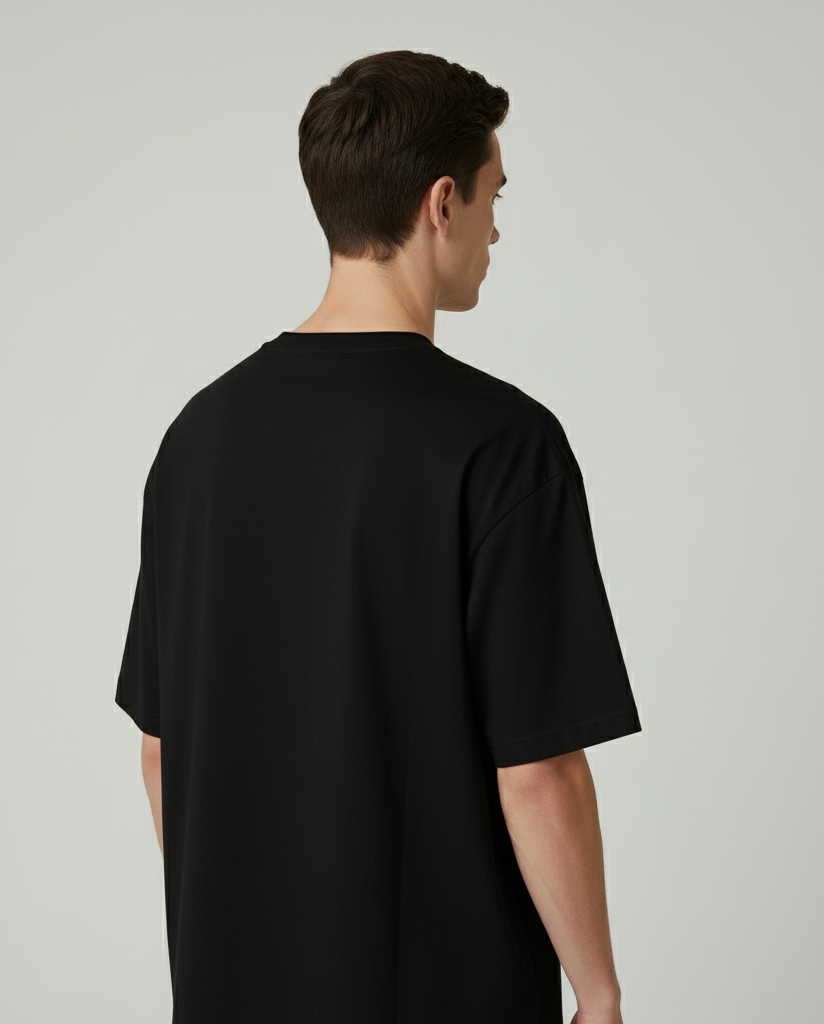 Unisex Oversize Bisiklet Yaka Tişört – ‘Anxiety’ Tasarım